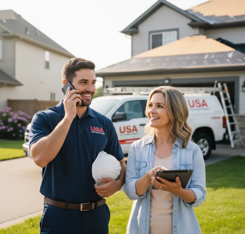 USA Roof Repair Experts customer support in Greentown